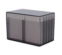 FILFEEL 10 Layers Acrylic Eyelash Storage Box with Magnetic Base, for False Eyelashes Display, Extension Grafting Tool Holder (Tea Transparent)