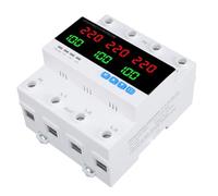 FILFEEL 100A 4P Automatic Transfer Switch for Generators & Inverters - 3-Phase Overvoltage Undervoltage Overcurrent with Real-Time LED Display and DIN Rail Mount - JMRD-TAX Model