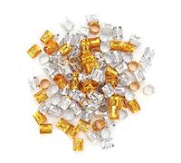 FILFEEL 100Pcs Hair Braid Cuffs Dreadlocks Beads Metal Clips Adjustable Hair Decoration with Exquisite Patterns for Women Girls Braiding Hairstyles (Gold and silver mixed)