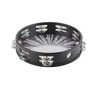 FILFEEL 10In Tambourine, Hand Drum Bell ABS Stainless Steel Material Handheld Tambourine Designed with Double Rows 16 Pairs Jingles with Appearance (Flower)