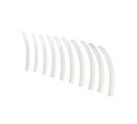 FILFEEL 10Pcs Long False Nails, Professional Nail Tips for Extension and French Manicure, 3 Colors 10 Sizes with Easy Application, Suitable for Gel Acrylic Designs (Beige)