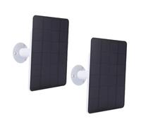FILFEEL 10W Solar Panel for Security Camera - Dual Pack with IP65 Design, DC//-USB Ports, 9.8ft Cable, Compatible with Cam Plus Pro Battery Solar & Stick Up Cam Outdoor V1 V2