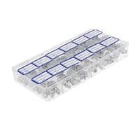 FILFEEL 130Pcs Galvanized Hydraulic Grease Nipples Assortment Kit for Automotive, Industrial Fitting M6 M8 M10 UNF 45°