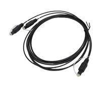 FILFEEL 1x2 Digital Optical Splitter Cable for SPDIF - Fiber Optic Sound Splitter Adapter Compatible with HDTV Home Theater Gaming Console DAC Receiver - to 2mm Cable
