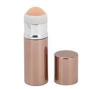 FILFEEL 2 in 1 Oil Absorbing Face Roller Double Headed Foundation Brush with Volcanic Stone Roller Ball for Oil Control and Touch Up Makeup (Coffee)