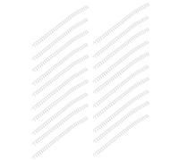 FILFEEL 20Pcs Colorful ABS Spiral Binding Coils for 30 Sheets - Stationery Tool for Easy Document Organization (White)