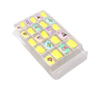 FILFEEL 24 Pieces Press On Nails for Kids Artificial Nails Fake with Full Coverage Gentle ABS Material for Party Wedding Prom Date (0040-CM38)
