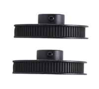 FILFEEL 2Pcs 80 Tooth 2GT Aluminum Alloy Bored Single Web Sheaves - 6mm
