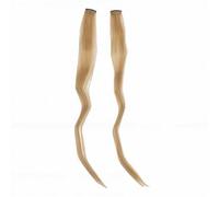FILFEEL 2pcs Clip In Hair Extensions, Removable Blend Seamlessly Easy Install No Glue Hair Extensions, with Lightweight Silky High Temperature Fiber, for Flaxen Gold Hairstyle