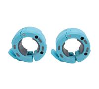 FILFEEL 2PCS Magnetic Quick-Release Barbell Clamps for 50mm Bars - High-Strength Nylon Weight Plate Locks with Silicone Grip & Lever Activation - Secure Collar Clips for Powerlifting, a (Blue Grey)