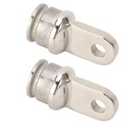 FILFEEL 2PCS Marine-Grade Stainless Steel External Eye End Fitting for 7/8in Round Pipe - -Duty Top Mount with Polished Finish for Boats Yachts