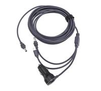 FILFEEL 3 in DC Power Cable for Device - 12V-24V Digital Display Car Cord with + Cigar + DC Plug, 5 Meter -Duty 18AWG Cable for Vehicle Mount Receivers