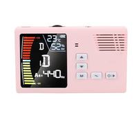FILFEEL 3-in- Rechargeable Digital Metronome Tuner with HD LED Display & Generator for Guzheng Guqin Erhu Pipa - ± Cent Accuracy, Dual Pickup, 27.4Hz-4186Hz (Pink)
