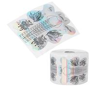 FILFEEL 300pcs Nail Extension Stickers, Self Adhesive Nail Forms with Length Markers for Art DIY, French Nails, Salon and Beginners