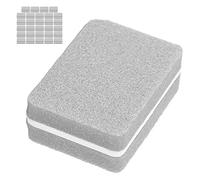 FILFEEL 30pcs Nail Buffer Block, Professional Salon Portable Nail Buffing Sanding Block for Manicure Pedicure, with High Density Sponge Core for Gel Acrylic False Nails (Green) (Grey)