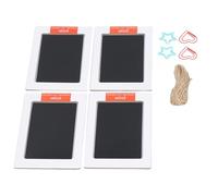 FILFEEL 4 Pack - Touch Ink Pad Quick Drying Handprint Footprint Print Kit for Newborns and Pets (Love Heart Five Star Accessories)