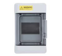 FILFEEL 4 Way Distribution Protecting Box - IP66 ABS+PC Alloy Circuit Breaker Enclosure with Transparent Cover & DIN Rail Mounting for Indoor/Outdoor Use - Includes Connectors and Full Ha
