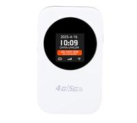 FILFEEL 4G Mobile Hotspot - Portable WiFi Router with SIM Slot, 2.4 GHz Wi-Fi, 8-10 Device Support, Built-in 3000mAh Battery & Time Display for Travel, Car, Remote Work - EU Band Compatib