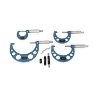 FILFEEL 4Pcs Outside Micrometer Set 0-100mm with 0.01mm Accuracy Carbide