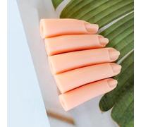 FILFEEL 5 PCS Nail Art Practice Fingers, Portable Silicone Fake Training Fingers with Different Sizes for Nail Art Beginners Enthusiasts Salon Artists
