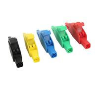 FILFEEL 5Pcs Electric Test Clips Lightweight Safe Insulated Safety Multimeter Test Clips for Cars Power Monitoring