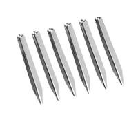 FILFEEL 6-Piece Stainless Steel Laboratory Spatula Set with Rounded & Pointed Ends - Curved Metal Bead Scoop for Science, STEM Classrooms, Chemistry Kits & Craft Workshops - 5.75 Inc