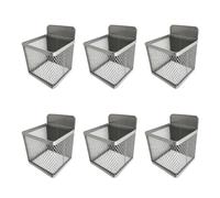 FILFEEL 6PCS Magnetic Tea Bag Set - Space Saving Metal Tea Storage Holder for Refrigerator, Kitchen Countertop & Office - Holds Up to 72 Bags, Rustproof & Strong Adhesion (Silver Gray)