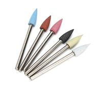 FILFEEL 6pcs Nail Drill Bits Sanding Heads Dead Skin Removal Callus Grinder for Nails with Silicone Alloy Material Polish Reshape Trim (Set 13)