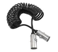 FILFEEL 7 Way Trailer Cord Duty Coiled Copper Electrical Power Wire for Semi Trucks Trailers Compatible with SAE J560