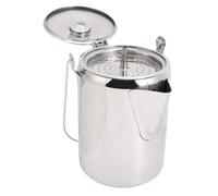 FILFEEL 9-Cup Stainless Steel Coffee Percolator with Reusable Cloths - Stovetop Camping Coffee Pot for RV Backpacking - Percolation Brewer for Rich Full-Bodied (Stainless Steel Natural Color)