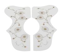 FILFEEL Acoustic Guitar Pickguard Guard,Pick Anti Scratch Guard Plate Contains Two Guitar Guards with Delicate Patterns to Avoid Scratches on the Guitar Due to Picks And Nails (White)
