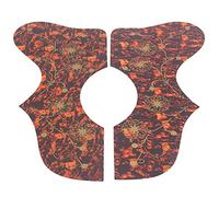 FILFEEL Acoustic Guitar Pickguard Guard,Pick Anti Scratch Guard Plate Contains Two Guitar Guards with Delicate Patterns to Avoid Scratches on the Guitar Due to Picks And Nails (Brown)