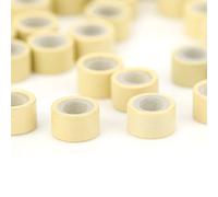 FILFEEL Aluminium Silicone Microrings Beads for Braiding 500pcs Dark Brown (#5)