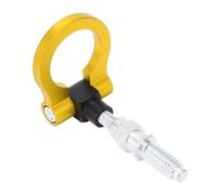 FILFEEL Aluminum Alloy Eye Towing Hook for 3 5 Series X5 X6 E36 E39 E46 E82 E90 E91 E92 E93 E70 E71, Stylish Red Bumper Tow Hook (Gold)