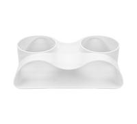 FILFEEL Aquarium Underground Cave - Double Hole Fish Tunnel Hideout for Shrimp & Betta Breeding, Nature Curve Gravel Tunnel Decor, Safe ABS Material, 6.9 X 3.5 X 2.2 Inch White