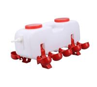 FILFEEL Automatic Chicken Waterer Dispenser 10 Liters Poultry Feeder with 10 Cups for Chickens Ducks Geese (Large Diameter: 33mm/1.29in)