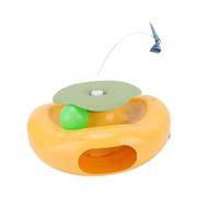 FILFEEL Automatic Rotating Cat Toy with Fluttering Teaser Wand and 360° Electric Turntable for Indoor Cats - Hands- Interactive Play, Stimulates Instincts, Plastic, Requires 2 AA Batterie