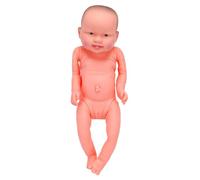 FILFEEL Baby Mannequin, Lifelike Newborn Training Doll with Soft Plastic, Rotatable Head and Joints for Nursing Practice (Girl)