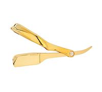 FILFEEL Barber Straight, Professional Foldable with 270 Degree Free Rotation for Beard Shaving Body Hair Trimming (Electroplated Gold)