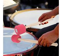 FILFEEL Bass Stick with Secure Foam Head for Drummers - Essential Percussion Instrument Accessory Red