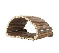 FILFEEL Bird Wood Hammock Tent Arch Bridge Shape Wooden Snuggle Hut for Small and Medium Parrots to Rest, Sleep, and Play