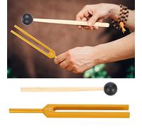 FILFEEL C256 Aluminum Alloy Tuning Fork Hearing Test Kit with Wooden Hammer for Hearing Diagnosis Vibration and Physical Experiments