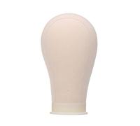 FILFEEL Canvas Block Head, Wig Display Head Mannequin with Plastic Base, for Wig Making Styling and Displaying (3)