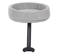 FILFEEL Cat Desk Bed - Sturdy Iron Frame Desktop Cat Perch with Clamp Mount, Elevated Suspended Hammock for Kitten & Adult Cats, Space-Saving Office Pet Furniture, 15.7”L X 11.8”W