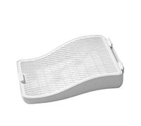 FILFEEL Cat Litter Box Ramp for Senior Cats - Non-Slip Double Layer Litter Box Stair Mat with Urine-Proof Base, 17.3 X 13.8 Inch White Cat Toilet Ramp