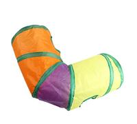 FILFEEL Cat Tunnel 3-Way Collapsible Interactive Colors Right Angle Curve Tube Toy for Kittens and Cats
