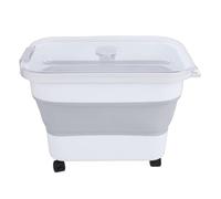 FILFEEL Collapsible Dog Food Container 20L - Airtight Rice Storage Bin with Transparent Lid, Foldable Pet Food Storage Container for, Bulk Grain & Kibble