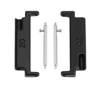 FILFEEL Color Retention Metal Watch Band Adapter,Easy to Tighten and Remove Watch Connection Adapter Accessories Comes with Spring Bars,Suitable for 20 to 22mm Bands (Black)