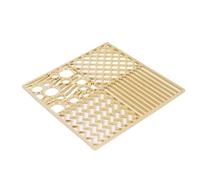 FILFEEL Copper Clear Ice Stamp Tray - Premium Whiskey & Cocktail Ice Maker Design Tray for Bar-Quality Transparent, 4.3 Inch Engraved Printer, 9-Cavity Bartender Accessory (A)