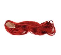 FILFEEL Curly Doll Wig for /3 Scale Jointed Dolls - Soft Silk with Central Parting Design, Blue Hair for Styling (Red)